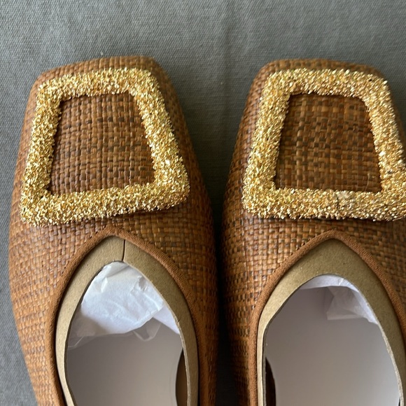 Sam Edelman 6 1/2 Lavinia Tan woven flat mule. Brand new in box - Picture 5 of 6